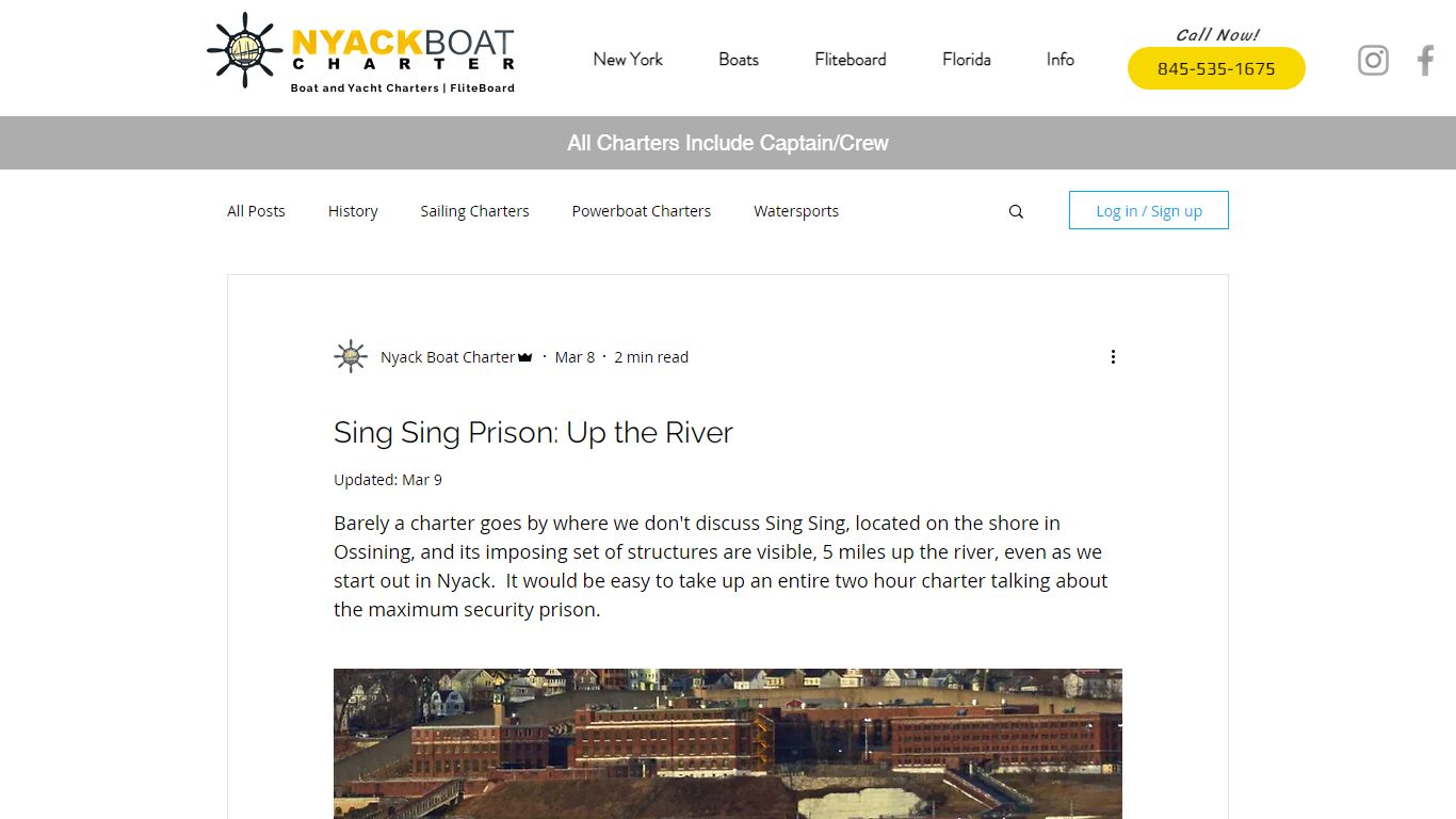 Sing Sing Prison: Up the River - Nyack Boat Charter